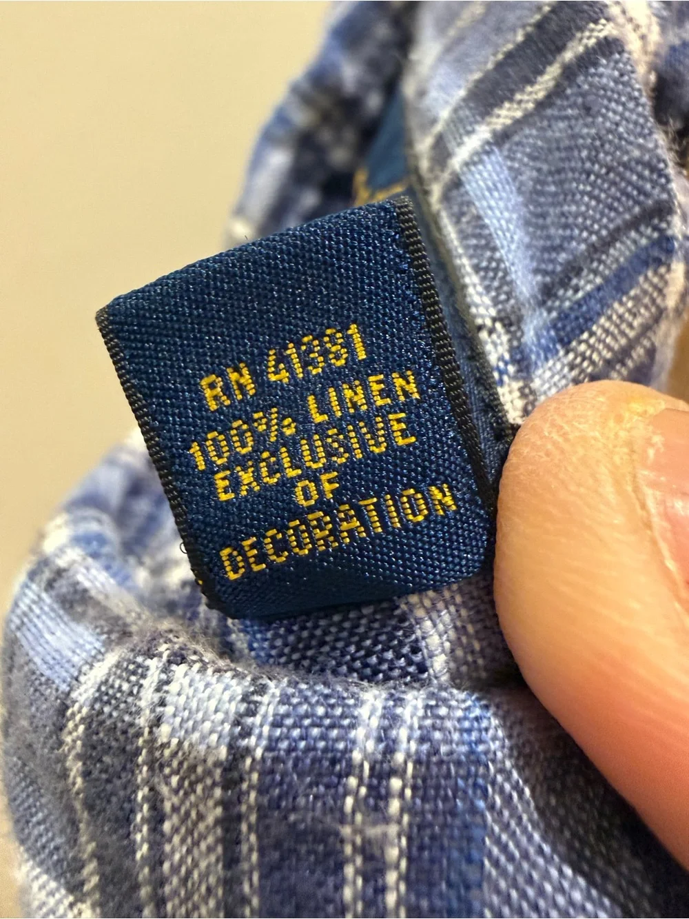 Polo by Ralph Lauren Blue Plaid Short Sleeve Linen Button-Down Shirt